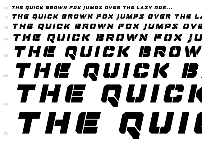 Domino Jack font waterfall