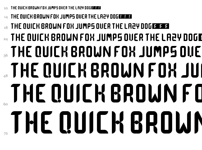 Dot Curve font waterfall