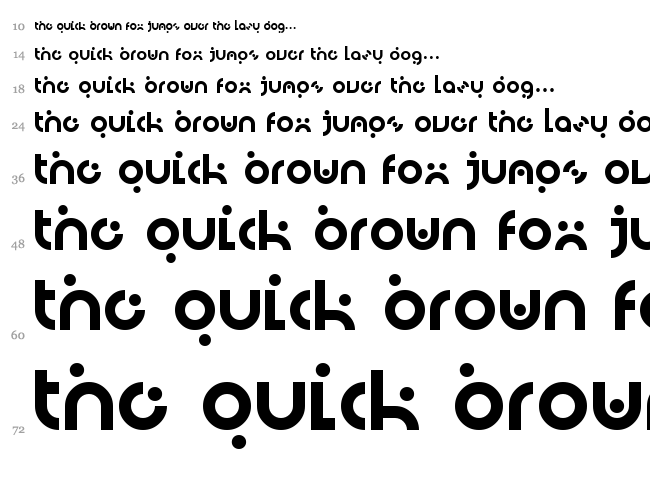 DotLirium font waterfall