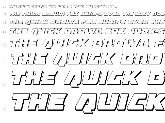 Eagle Strike font waterfall
