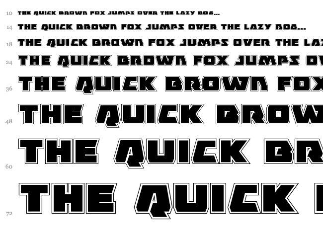 Eagle Strike font waterfall