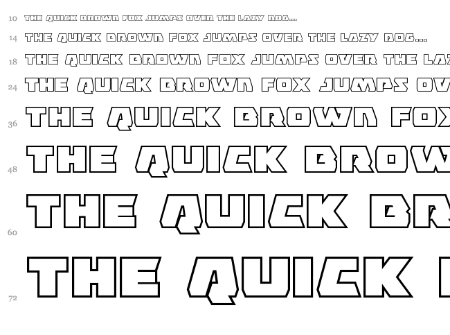 Eagle Strike font waterfall