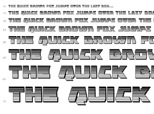 Eagle Strike font waterfall