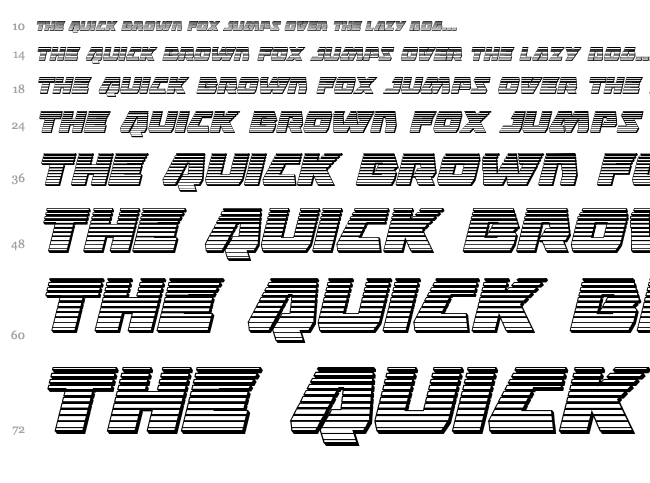 Eagle Strike font waterfall