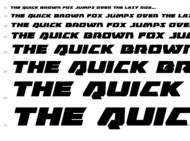 Eagle Strike font waterfall