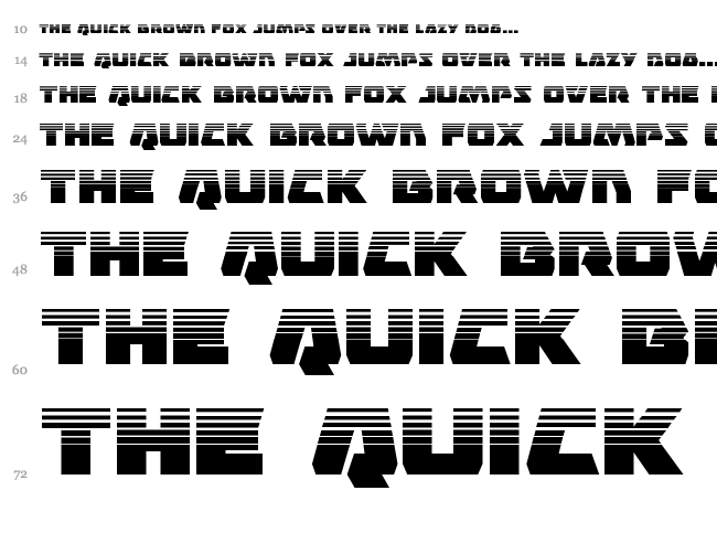 Eagle Strike font waterfall