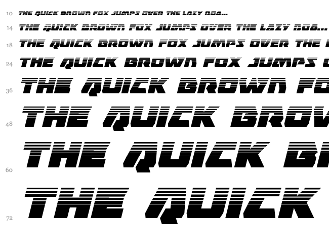 Eagle Strike font waterfall