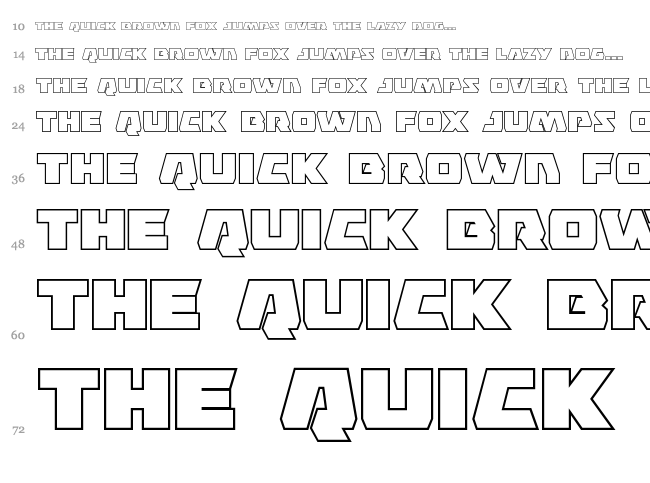 Eagle Strike font waterfall