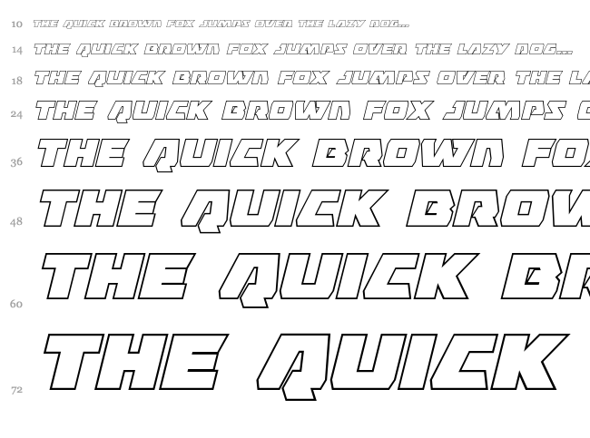 Eagle Strike font waterfall