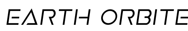 Earth Orbiter font preview