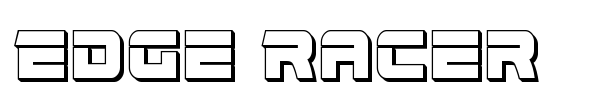 Edge Racer font preview