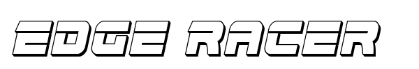 Edge Racer font preview