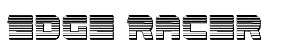 Edge Racer font preview