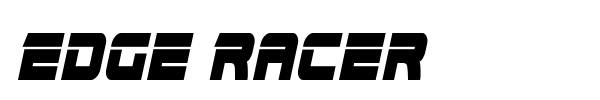 Edge Racer font preview