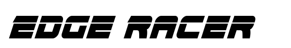 Edge Racer font preview
