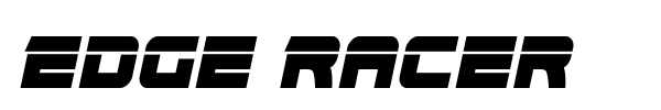 Edge Racer font preview