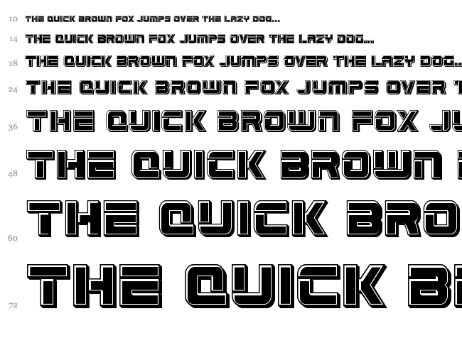 Edge Racer font waterfall