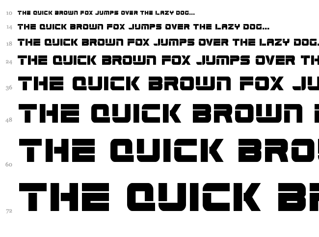 Edge Racer font waterfall