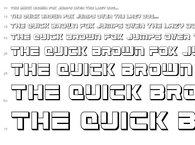 Edge Racer font waterfall