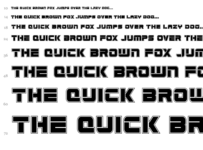 Edge Racer font waterfall