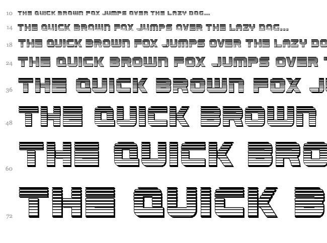 Edge Racer font waterfall