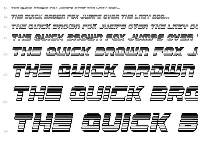 Edge Racer font waterfall