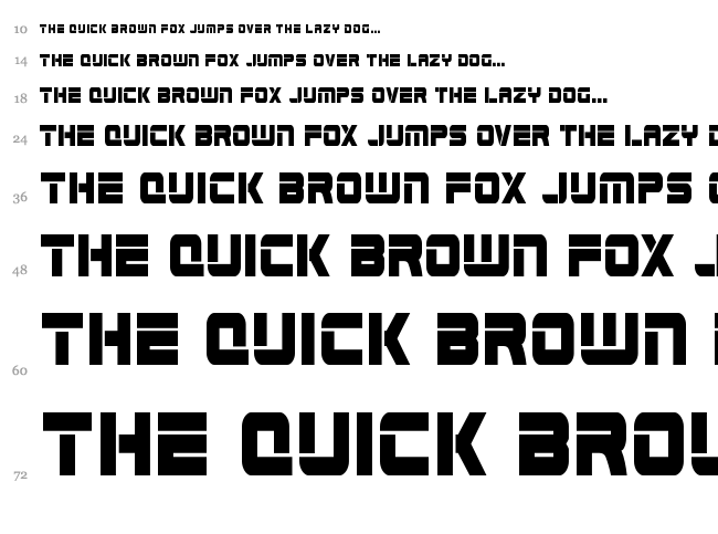 Edge Racer font waterfall