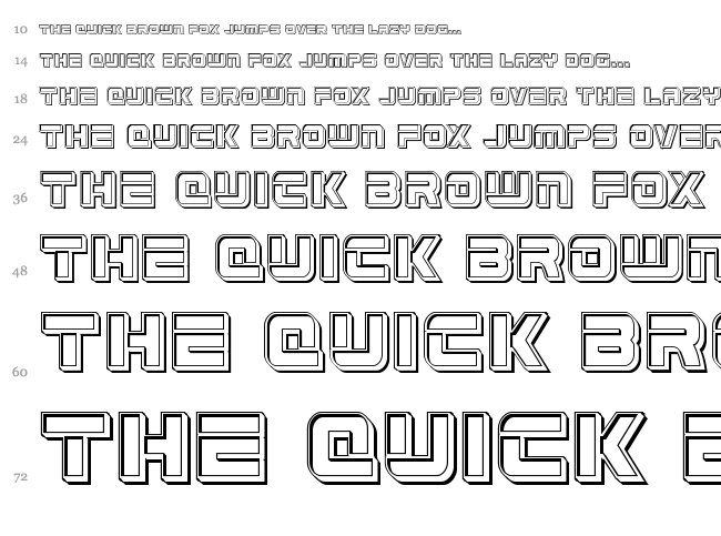 Edge Racer font waterfall