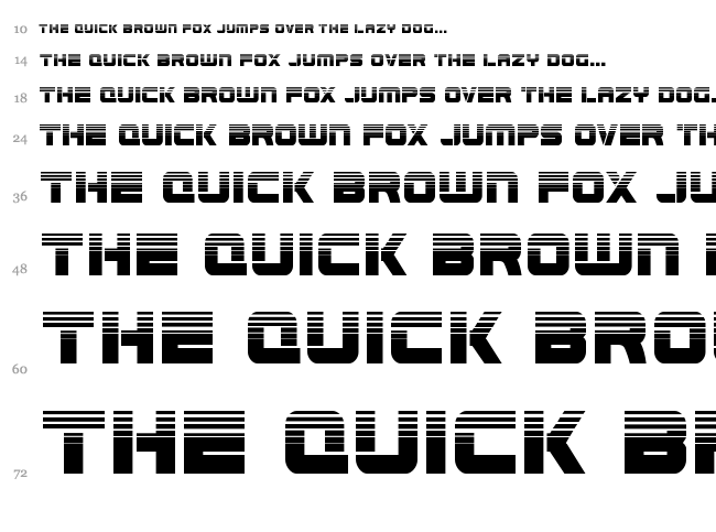 Edge Racer font waterfall