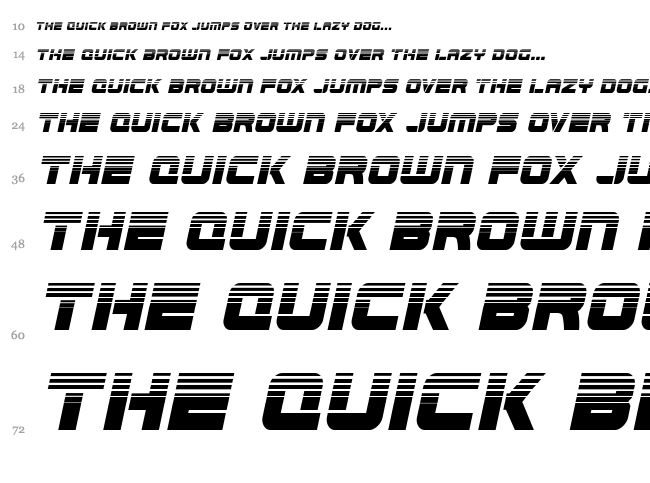 Edge Racer font waterfall