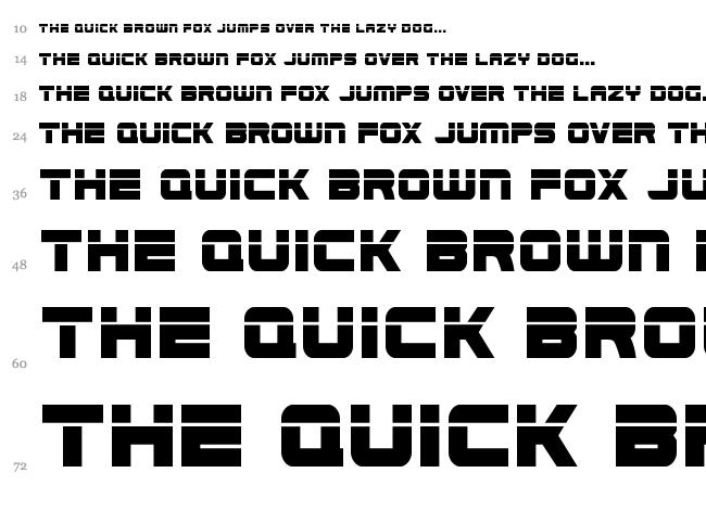 Edge Racer font waterfall