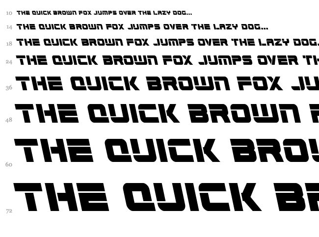 Edge Racer font waterfall