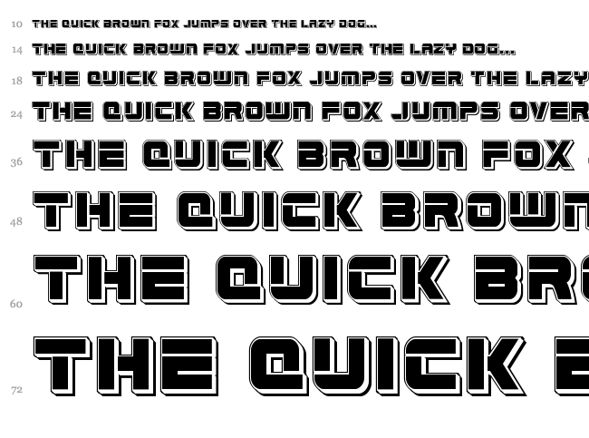 Edge Racer font waterfall