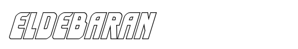 Eldebaran font