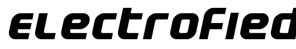 Electrofied font preview