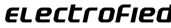 Electrofied font preview