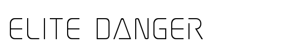 Elite Danger font preview