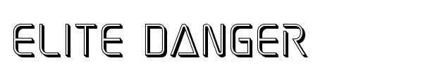 Elite Danger font preview