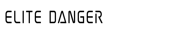 Elite Danger font preview