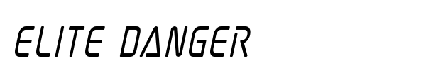 Elite Danger font preview