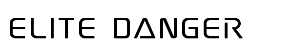 Elite Danger font preview