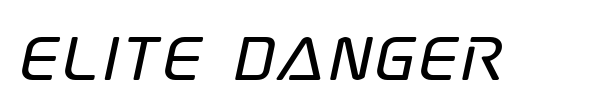 Elite Danger font preview