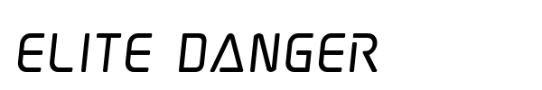 Elite Danger font preview