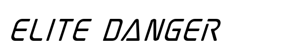 Elite Danger font preview