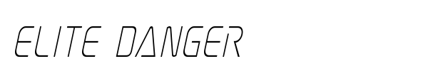 Elite Danger font preview