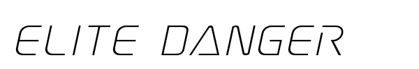 Elite Danger font preview