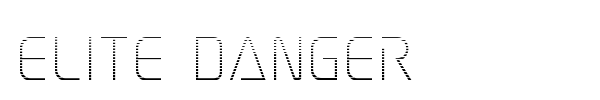 Elite Danger font preview