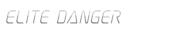 Elite Danger font preview