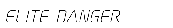 Elite Danger font preview
