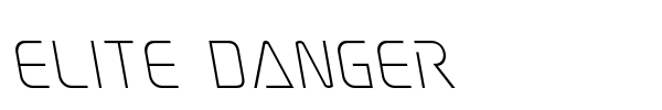 Elite Danger font preview